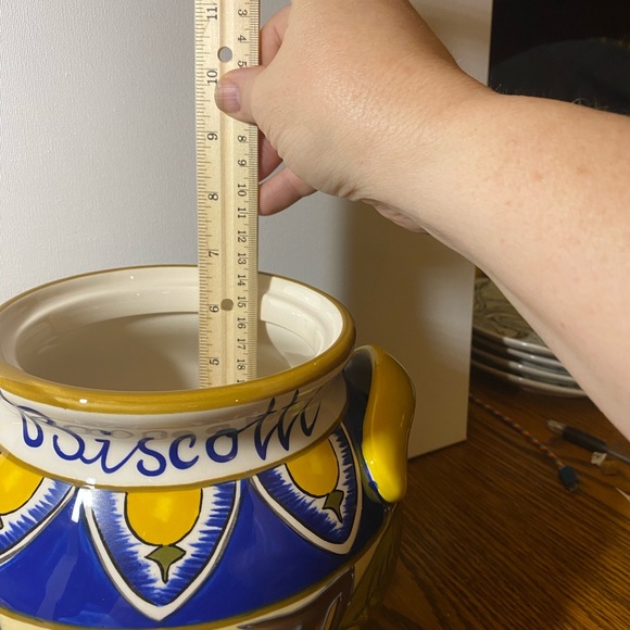 Blue Sky Clayworks Lemon Juice series Biscotti Cookie Jar NWT 2017 Small chip - Picture 8 of 11